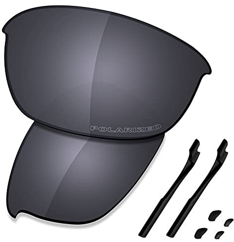 Saucer Premium-Ersatzgläser und Gummi-Kits für Oakley Half Jacket 2.0 OO9144 Sonnenbrillen High Definition - Shield Black Polarisiert