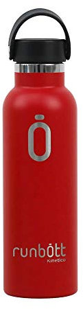 KINETICO Runbott Botella Termo Ceramica - Rojo - Acero térmico sin BPA con Recubrimiento Interno de cerámica