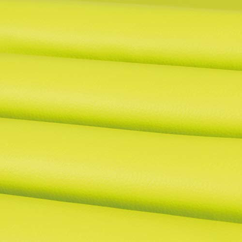 Bestlivings Kunstleder in Neongrün als laufende Meterware, Bezugs Polsterstoff viele Farben in Lederoptik zum Nähen und Beziehen 145cm Breite