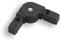 1 connettore per tubo quadrato con giunto, in plastica/poliammide, colore nero (20 x 20 x 1,5 mm/angolo di 0-220°, 2 perni)