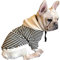RayMinsino Hunde-Kapuzenpullover für Hunde, gestreift, Baumwolle, zweibeinig, Baumwolljacke, Sweatshirt, Mantel für Welpen, mittelgroße Hunde, Katzen, Schwarz und Weiß
