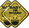 EPIC GOODS Baby On Board Magnete [2er-Pack] Baby On Board Schilder | Baby-Geschenk-Set – Bestes Kindersicherheitsschild für Auto, LKW, Van, Stoßstange, Laptop, Flasche, Wasserflasche (Magnete)