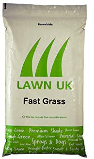 Fast Grass Seed Lawn UK - 10KG - Easy to sow - Fast to Grow & Germinate - 7-10 Days - Hardwearing - Affordable Price - for Small High Traffic Lawns - Quick Renovation
