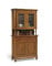 Mar.c.a. Design, Alacena de Cocina, Vitrina Salon de Madera, Nogal Oscuro - Mueble Salón y Mueble Cocina de Estilo Clásico - Libreria Estanteria de Vidrio Multiuso 104x43x218H - Made in Italy