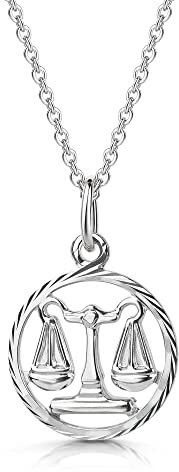 Xaana Anhänger Sternzeichen Waage inkl. Kette 42/45 cm 925er Sterlingsilber AMZ0522