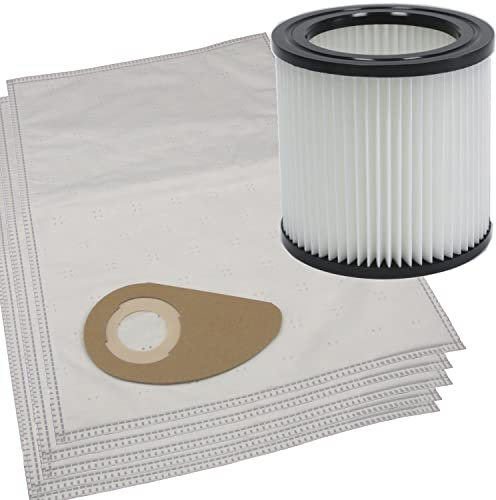 10 Staubsaugerbeutel + 1 Filter kompatibel mit Nilfisk Staubsauger Buddy II 12 + 18 INOX Buddy 2 81943047 Rundfilter Lamellenfilter