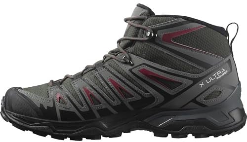 Salomon X Ultra Pioneer Mid Gore-Tex Herren Wander Wasserdichte Schuhe, Alle Wetterbedingungen, Sicherer Fußhalt, Stabil und gedämpft, Peat, 44