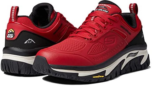 Skechers Arch Fit Road Walker 237333-RDBK, Mens Sneakers, red, 40 EU