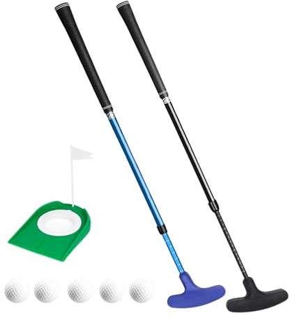 Asyxstar Golf Kids Putter - Toddler Golf Putters for Kids Mini Golf Clubs Set - Two-Way Adjustable Length putters with 5 Golf Practice Balls and Cap