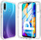 Hülle Kompatibel mit Huawei P30 Lite, 360 Grad Stoßfest Schutzhülle Rundumschutz Cover Case mit Eingebautem Displayschutz Robust Durchsichtig Handyhülle für Huawei P30 Lite - Clear