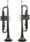 AUROSUS SY-6334BK Bb Trompete schwarz vernickelt mit Mundstück für Schüler Schulband