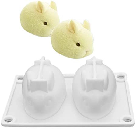 Joberio 3D Kaninchen Silikonform - Kerzenform in Hasenform,Süße Kaninchen-Miniatur für Kinder und Familie -Seife, Harz, Kerze, Schokolade, Süßigkeiten, Gelee, Eiswürfel, Backwerkzeuge
