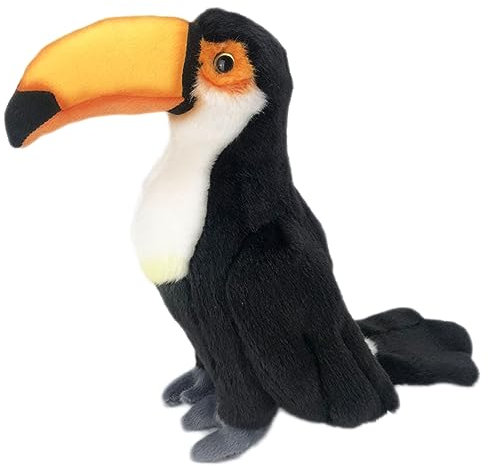 NICEYEA Tukan Stofftier 30 cm, realistischer Tukan Plüsch, weiches kuscheliges Tukan-Vogelspielzeug für Kinder, Geburtstag, Weihnachten, Heimdekoration