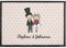 Cera & Toys® Fußmatte zur Hochzeit mit Brautpaar und Namen der Liebenden - das besondere Hochzeitsgeschenk 60 cm x 40 cm (B/H)