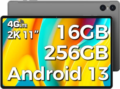 KOZYOU TECLAT T50 Pro Tablet 11 Android 13, 16 GB RAM + 256 GB ROM (1 TB TF) 2K Tablet, MediaTek Helio G99 Octa-Core, Dual SIM, 5G WiFi, 8000mAh, fotocamera 20MP + 8MP/BT5.2/Face ID/GPS/Tipo C/OTG