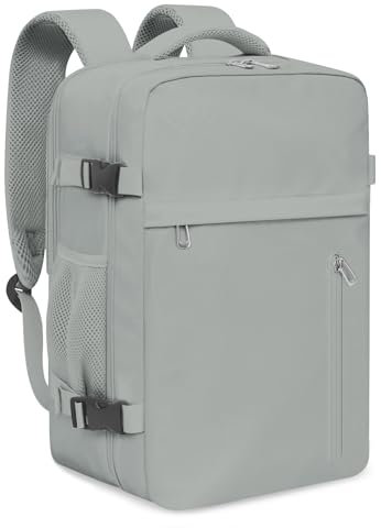 KIRFEIHT Carry-Ons 40x20x25 for Ryanair Underseat Cabin Bags Travel Backpack - Hand Luggage Backpack Cabin Bag Size 20L - Daypack School Office Backpack with USB Port - Grey