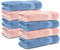 Komfortec 8er Handtücher 50x100 cm Set aus 100% Baumwolle, Frottee, Weich, Rosa/Hellblau
