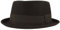 Breiter Rollbarer Filzhut Diamond Wollhut Wasserabweisend Pork Pie Hut knautschbar Schwarz Unifarbe M