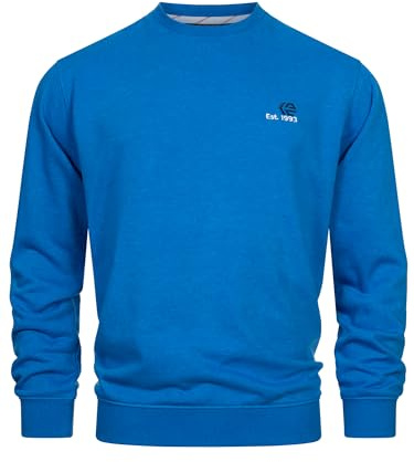 Indicode Herren INJulius Sweatshirt aus Baumwollmischung mit RIPP-Bündchen | Klassischer Herrenpullover für Büro und Freizeit, Sweater, Freizeitpullover, Alltagspullover, Basic Pullover für Männer