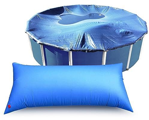 Poolkissen Winter XXL Rechteckig 8×4ft, Poolabdeckung Winter Aufblasbar, Luftkissen Pool Zubehör für Pool Abdeckplanen, Pool Kissen Überwinterung, Eisdruckpolster Pool mit Sicherheitsventil (1 Stück)