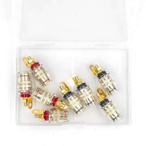 4MM Wiring Board Clip Lautsprecher Terminal Stecker Bananenstecker-Buchsen Polklemme Anschluss Für Lautsprecher-Anschluss-Wandplatte (8pcs)