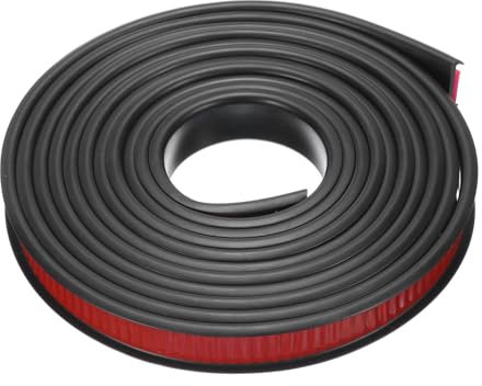 sourcing map U-Shape Edge Banding, 9.8ft x 15mm TPE Self-Adhesive Veneer Edging, Plywood Edge Trim Flexible Furniture Edge Protector for Countertop Cabinet Shelf Restoration (Black)