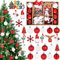 Vautvis 32 Stück Wichtel Figuren, Weihnachtswichtel Anhänger Wichtel, Kleine Wichtel Weihnachten Weihnachtsbaumschmuck, Weihnachtskugeln Kunststoff Klein, Christbaumschmuck Weihnachtsanhänger Wichtel