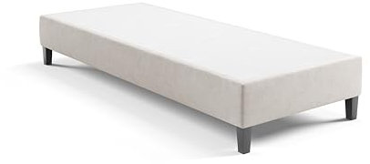 Best For Home Hotelbett Boxspringbett Bettgestell Boxspringgestell 100x200 cm Creme Boxspring Rahmen ohne Matratze