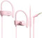 MOXKING Wired earphone with Microphone Volume Control Ear Hook and Case, Sweatproof Sport Earphones for Running Exercise Gym Workout, Wrap Around Headphones for Cellphones(Pink)