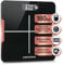 Grundig Personenwaage digital, Körperwaage bis 180 kg mit hochpräzisen Sensoren, Weight Scale, Waage Personen, 5mm gehärtetes Sicherheitslas, LCD-Display mit großen Zahlen, schwarz (ohne Batterien)