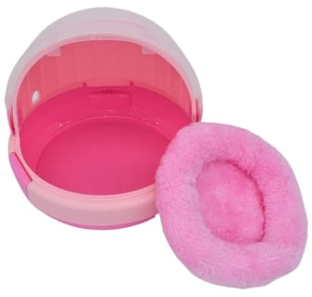 NESPIQ Vogelvoliere Vogelkäfig Vogelträgerkäfig Mit Griff, Tragbarer Papageienträger, Leichte Haustiere, Reisekoffer, Transparent Vogelhaus Papageienkäfig(Pink)