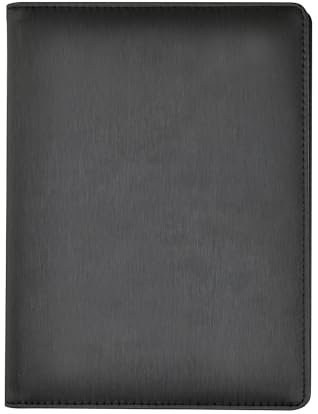 Arpan Professionelle Präsentationsmappe, A5, 24 Taschen, 48 Seiten, Schwarz