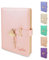 CSstone Personalised Heart Lock Diary with Key,Custom PU Leather Cover Journal With Engraved Name,Personal Metal Secret Notebook for Women & Girls