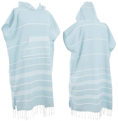 Surf Poncho,Badeponcho 1 Stück Surfponchos aus Baumwolle, Wickeltuch, Bademantel mit Tasche, Übergröße, Schwimmüberzug, tragbares Handtuch, Strandtuch mit Kapuze for Erwachsene, Männer und Frauen, Str