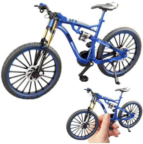 PSFDEWT Fingerrad 1: 8-Skalen-Simulationslegierung Finger BMX Spielzeug Interactive Mini BMX Bike mit beweglicher Teil faltbar mit schockabsorbierender Dekoration für Kinder und Sammler