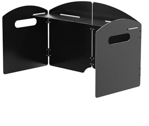 Paravento per fornello da campeggio, pieghevole, per campeggio, campeggio, escursionismo, picnic, antivento, quattro volte