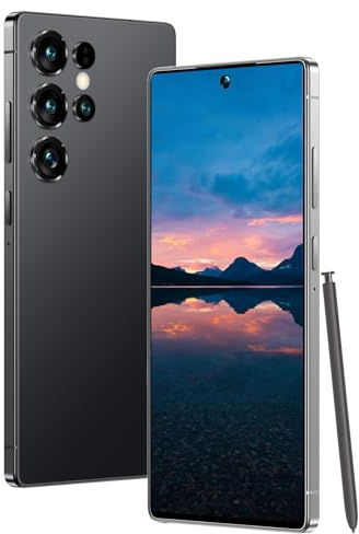 Maustron I25 Ultra Simlockfreies 5G Smartphone ohne Vertrag | Android 14, 8GB+256GB, 7.3 HD+, Octa Core, 64MP+108MP, Dual SIM/GPS | DE-Version（Black）