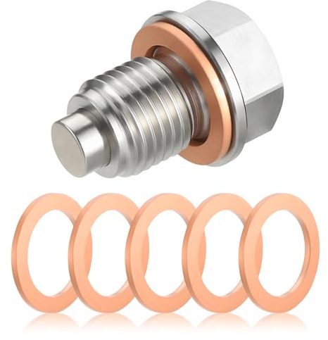 Fiula Olablassschraube Ol Schraube m14x1.5 Olablassschraube mit Ablassschraube Ol Olablassschraube vw Olschraube Stainless Steel Oil Pan Car Oil Plug(M14 x 1.5)