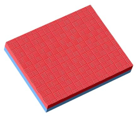 LRXFPIYF Balancekissen Gleichgewichtstrainer Yogamatte Fitnesspad Eva Schaum rutschfeste Oberfläche für Pilatesübungen Training zu Hause Gymnastik Yo, Rot