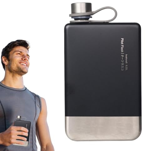 Flasque Alcool - 230ml Étanche Aide, Gourde Portable Objet, Récipient Boisson Design | Style Moderne, Camping Sortie Usage, Métal Matériau Pièce, Robuste Cadre Pour Améliorer Confo