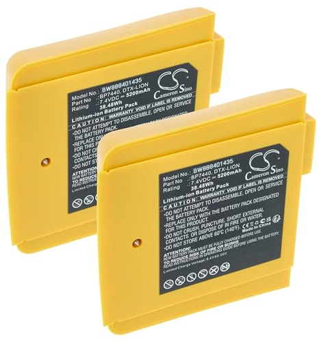 vhbw 2X Akku kompatibel mit Fluke DTX-1800-MS, DTX-1800-M, DTX-1200-MS, DTX-1200-M Messgerät (5200 mAh, 7,4 V, Li-Ion)