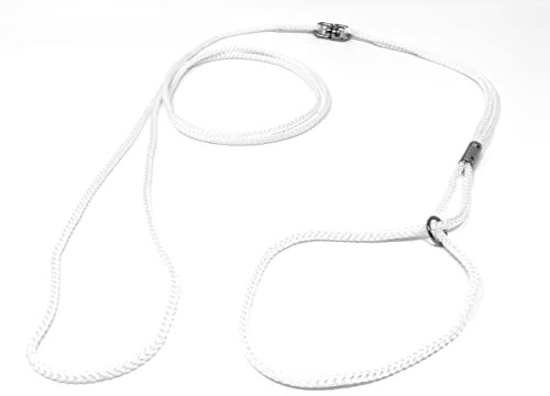 ShowLeine Vorführleine für Hundeausstellung Ausstellungsleine Weiss 3mm x 120cm