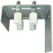 Bloc de guidage large avec 4 rouleaux nylon Ø38mm, guide pour porte coulissante (30198+30067x4)