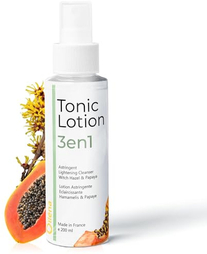 Oïléna - Limpiador Facial y Tónico Astringente | Exfoliante Aclarante con Hidrolato Agua de Hamamelis y Papaya | Loción Desmaquillante | Elimina Poros Negros | Ideal para Todo Tipo de Pieles, 200 ml