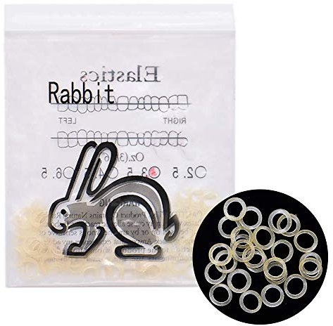 Angzhili 2 Packs Dental Elastic Rubber Bands Orthodontic Elastics Braces Teeth Gap (Rabbit 3/16)