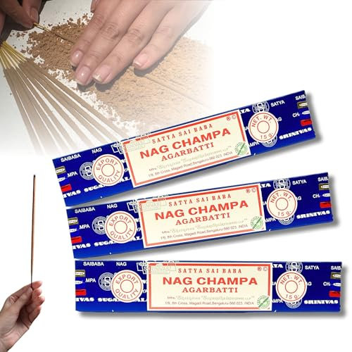 Räucherstäbchen Set | Satya | Goloka | Verschiedene Düfte | Incense (3X Satya Sai Baba Nag-Champa)