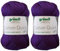 2x50 Gramm Gründl Cotton Quick 100% Baumwolle, Häkelgarn mercerisiert, gasiert, gekämmt inkl. Anleitung für ein Meerschwein (109 Lila)