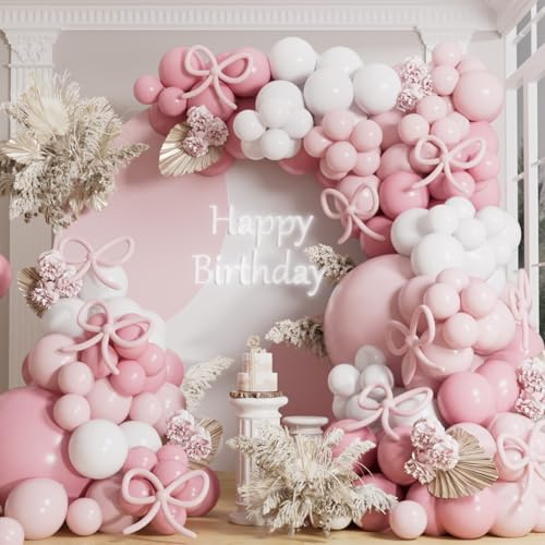 AULE Kit Arco Palloncini Rosa: 155 Pezzi Rosa Coriandoli Set Ghirlanda Palloncino Pink in Lattice Con per Compleanno Matrimonio Laurea Decorazioni Giorno di San Valentino