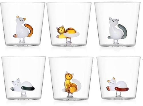 Ichendorf Tabby Cat Bicchiere Tumbler 35 Cl Set 6 Pz Colori Assortiti