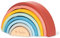 PINOLINO Holzregenbogen Ruby, 8-teiliges Motorikspielzeug aus Holz, bunt lackiert, pädagogisches Stapelspielzeug, Montessori Spielzeug, ab 1 Jahr